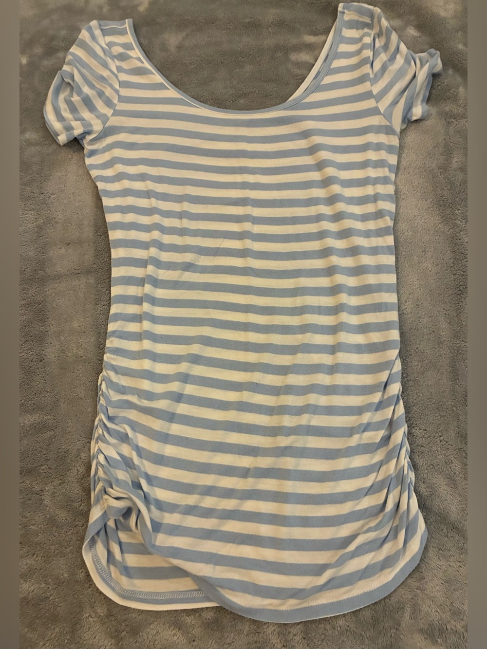 Women’s Maurices Brand Light Blue and White Striped Scoop Neck Tunic Size XS